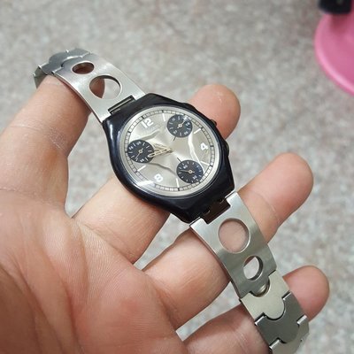 ☆＜超薄＞大錶徑 三眼錶 3.8/18.5 Swatch 中性錶 男錶 女錶  F3