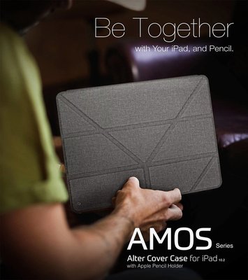 【 ANCASE 】 JTLEGEND 2021 iPad 9 10.2 Amos 筆槽相機快取折疊布紋皮套保護殼