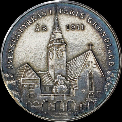 法國1911年巴黎路德會瑞典教會銀章 @Nilsson