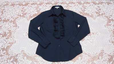 NARA CAMICIE深藍色長袖襯衫(義大利製)