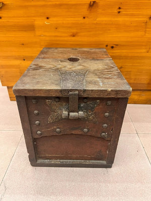 日本回流  李朝老木箱 古錢箱 收銀箱 可做儲物箱