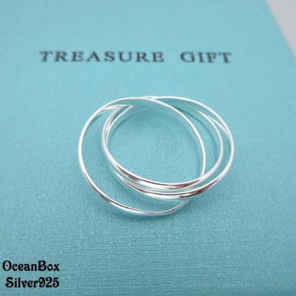 ☆§海洋盒子§☆質感三環設計925純銀戒指 OB8326(B)