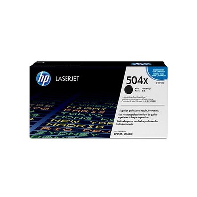 【葳狄線上GO】HP 504X LaserJet 黑色原廠碳粉匣高印量(CE250X) 適用CP3525/CM3530