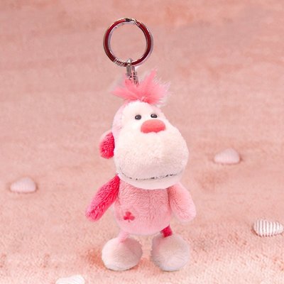 熱銷 掛飾德國NICI粉紅兔子公仔鑰匙扣包包掛飾生日禮物女少女可愛鑰匙掛件