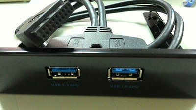 @淡水無國界@ USB3.0 前置式擴充面板 2PORT 2埠 前置USB3.0轉19PIN U3 19pin 接主機板