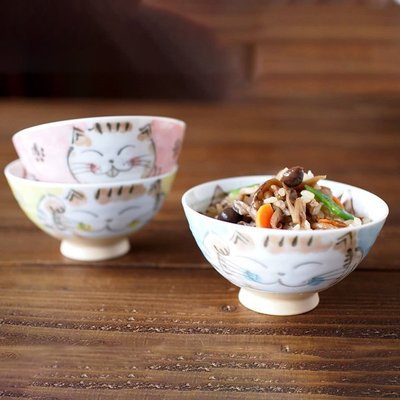 “正品”日本進口美濃燒福貓陶瓷餐盤釉下彩深盤湯盤菜盤招財貓米飯碗配菜