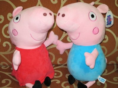 ///可愛娃娃///~中型12吋正版可愛的粉紅豬小妹~佩佩豬~喬治豬絨毛娃娃---約45公分