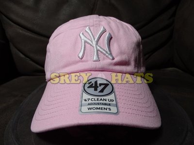 [SREY帽屋]預購＊47 Brand CLEAN UP MLB 紐約洋基 NY 淺粉紅 經典 美國純正 棒球帽 老帽