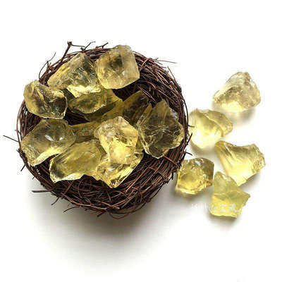 新品 天然黃水晶原石毛料碎石礦石標本招財風水能量石水晶石頭擺件 促銷 可開發票