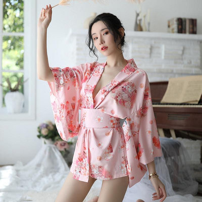 【無眠night】6038情趣內衣情趣角色服制服誘惑日系和服超美性感女新 日式印花和服套裝浴袍