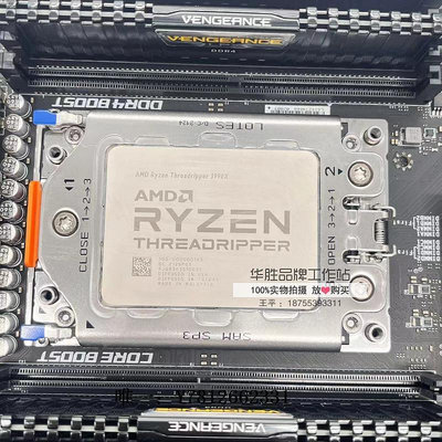 電腦零件AMD (線程撕裂者)3990X64核128線程4.3G睿頻CPU秒3970X/i9-13900K筆電配件