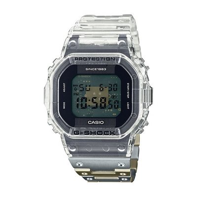 全新卡西歐 G-SHOCK 40週年限定 獨特透視表面 雙材質綜合錶帶 經典方型 DWE-5640RX-7 歡迎詢問