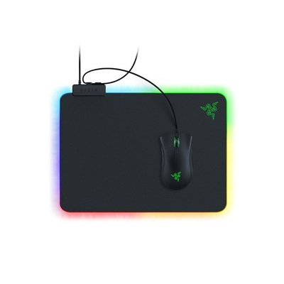 Razer雷蛇Firefly烈焰神蟲V2硬質版RGB幻彩發光USB遊戲電腦滑鼠墊-極巧