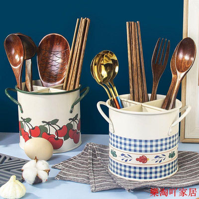 鐵藝筷子簍置物架託 多功能瀝水筷子籠 家用筷籠筷筒 廚房餐具勺子收納盒