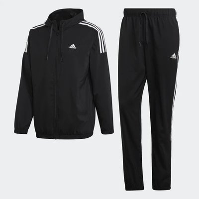 [MR.CH]Adidas Track Suit 連帽外套 長褲 黑色 套裝 EB7651