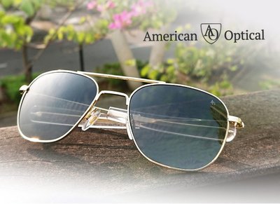 【LLW裝備】AO Eyewear 初版飛官款太陽眼鏡 (灰色玻璃鏡片/金色鏡框52mm) OP-152BTCLGYG