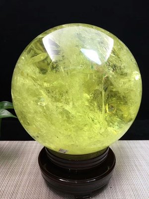 幸運星天然水晶  天然巴西黃水晶球20.2cm 紫晶綠千層幽靈招財改變磁場風水物件彼得石拉長石海藍寶11.4kg