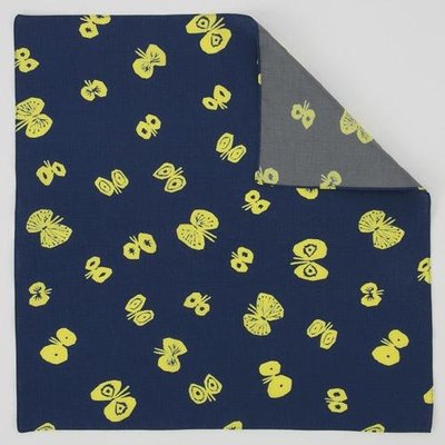 《散步生活雜貨-和雜貨散步》日本製 mina perhonen- frutta 風呂敷巾 兩面色 包巾 方巾 -海軍藍