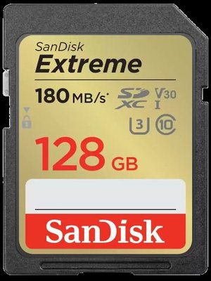 SanDisk 128G SD SDXC EXTREME 4K U3 128G 180MB/s 相機 記憶卡 大卡