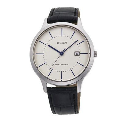 「官方授權」ORIENT東方錶 時尚皮帶款 白面銀框 RF-QD0006S