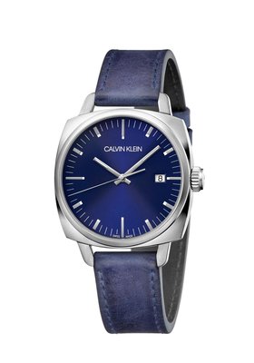 （Calvin Klein）K9N111VN 瑞士製造 Frater藍色錶盤 39mm 男錶 附影片