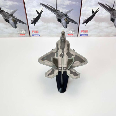 飛機模型1/100 美軍F22 F-22猛禽隱形戰斗機飛機合金模型軍事仿真成品擺件