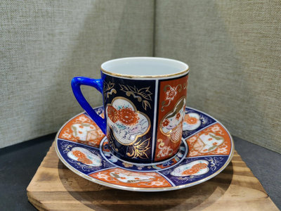 【二手】中古回流 ，日本浮世繪，伊萬里迷你濃縮咖啡杯  畫片精美28718【古玩天下】古玩 收藏 古董