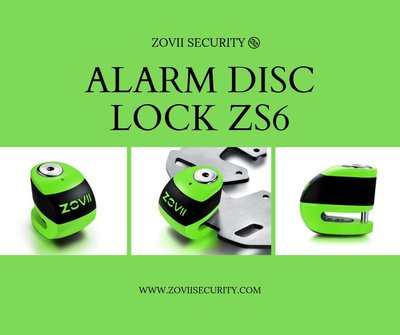 ZOVII ZS6 警報碟煞鎖 螢光綠 公司貨 送收納袋+提醒繩