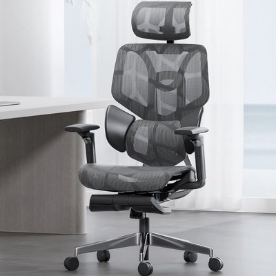嗨購1-現貨 黑白調E3電腦椅全網椅可躺椅辦公椅書房家用可調節腰托椅子