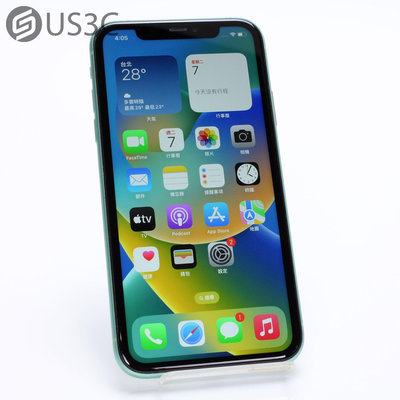 【US3C-台南店】【一元起標】台灣公司貨 Apple iPhone 11 128G 6.1吋 綠色 Liquid Retina HD顯示器 二手手機