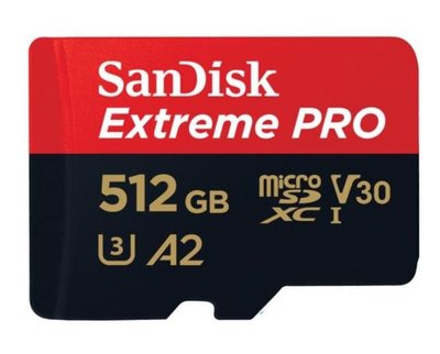 SanDisk 512GB 512G MicroSD Extreme PRO 記憶卡 收機記憶卡 4K U3 A2