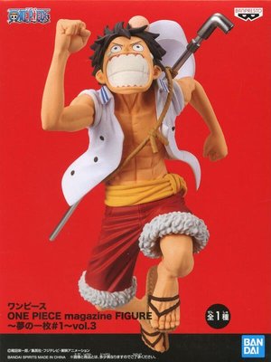日本正版 代理 景品 海賊王 magazine vol.3 海軍服 夢的一枚 魯夫 公仔