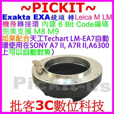 精準內建編碼 EXA-LM Exakta鏡頭轉Leica M機身轉接環 天工LM-EA7可搭配自動對焦 KIPON參考