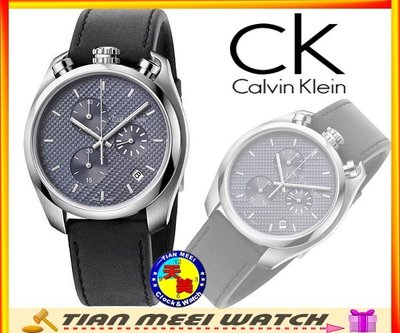 【全新原廠CK】【天美鐘錶店家直營】【下殺↘超低價有保固】Calvin Klein 三眼多功能腕錶 K6Z371C4