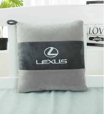 ♫『 LEXUS 凌志 專用 汽車 旅行 兩用 水晶絨 折疊 抱枕 被 毯 空調 』 超柔 溫暖舒適 觸感極佳
