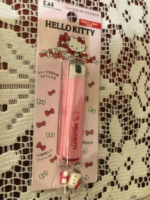 ~~凡爾賽生活精品~~全新日本貝印HELLO KITTY小吊飾粉紅色造型指甲剪~日本製