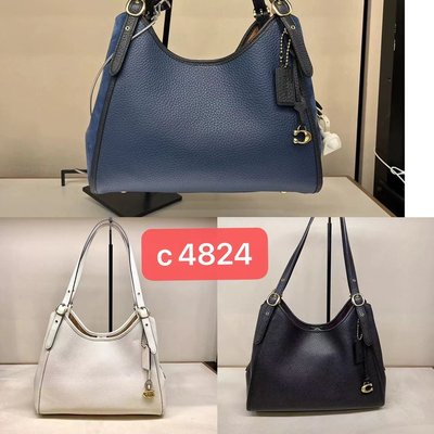 DanDan代購 COACH C4824 Lori Shoulder Bag 新款魚嘴托特包 單肩手提包 拉鏈隔層大容量