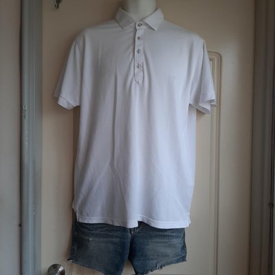 【叵帥】Uniqlo白色短袖polo衫-XL