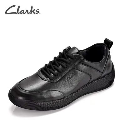 Clarks其樂男鞋2022春秋款時尚頭層牛皮復古緩震系帶運動休閑皮鞋