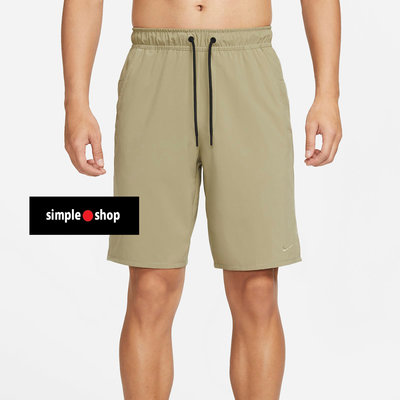 【Simple Shop】NIKE Dri-FIT 運動短褲 9吋 訓練 彈性短褲 草綠色 男款 DV9331-276