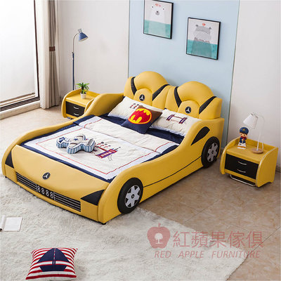 [紅蘋果傢俱] 跑車系列 JYS-007床架 跑車床 造型床 兒童床 跑車型床 軟包床 賽車床 超跑床