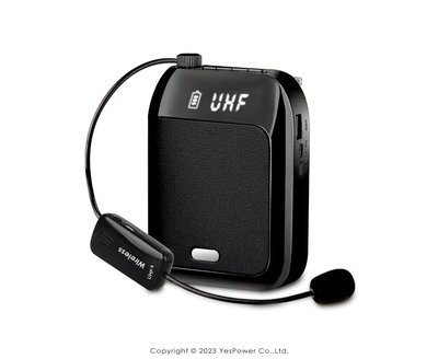 【含稅】AMP-2500 15W UHF迷你隨身無線擴音機 UHF多頻道/附無線頭戴麥克風/內建藍芽+USB+TF/鋰電池 悅