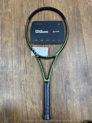 下殺-WILSON 網球拍 Blade 100 v8 (300g) 含穿線避震器握把布軟網拍 網拍