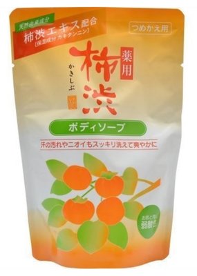 日本熊野 柿渋 保濕沐浴乳 補充包350ML