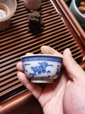 老青花 青花瓷 老貨 青花茶杯日本回流瓷