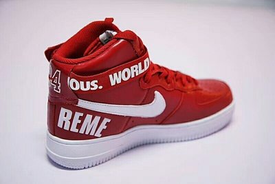 Supreme x Nike Air Force 1 SP HIGH 空軍一號經典百搭板鞋“SUP紅白