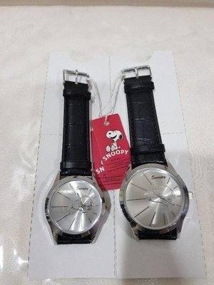 SNOOPY 史努比 卡通 對錶 情人錶 皮質手錶 雙人手錶 手錶 情人對錶