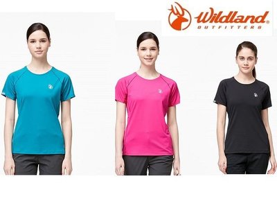 荒野 wildland  春夏T恤 女彈性輕扒線圓領排汗衫 產品貨號：0A91631  吸濕排汗 抗UV