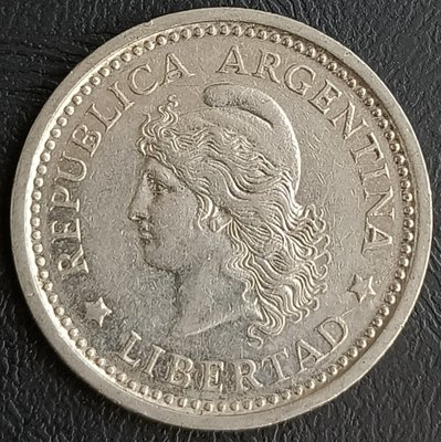 阿根廷    1958年    1披索    鎳幣    1229