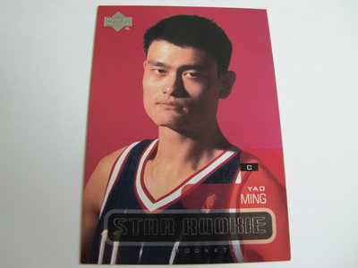~ Yao Ming ~ 2002年UD RC 火箭隊.移動長城.姚明 NBA球星 新人卡 Rookie